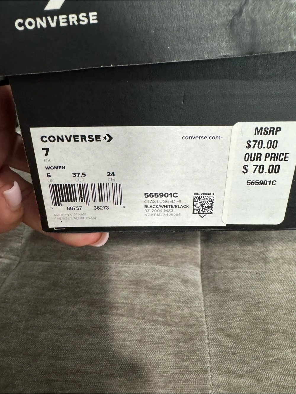 Converse Platform High-Top Sneakers in Black and White